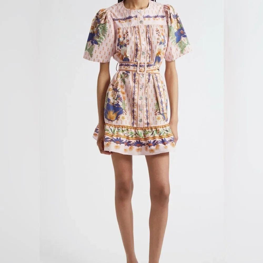 Farm Rio Dream Garden Belted Minidress NWT Size XL